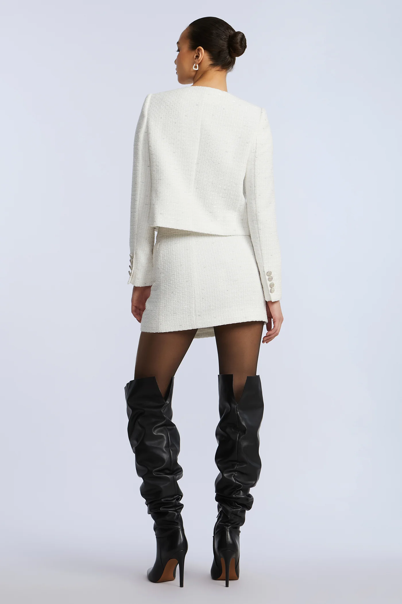 Tweed Wrap Short Skirt - Builderot