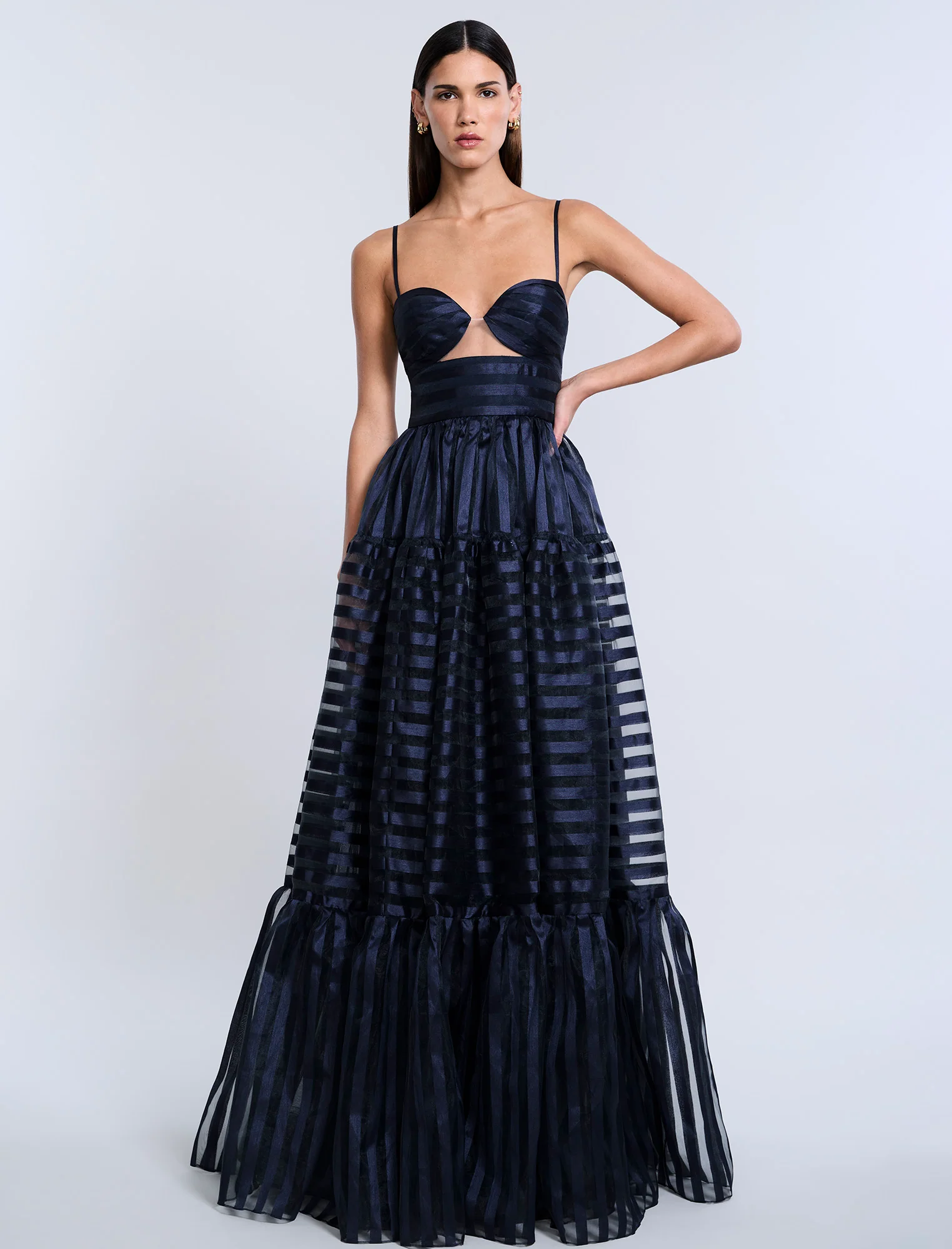 Stripe Organza Gown - Builderot