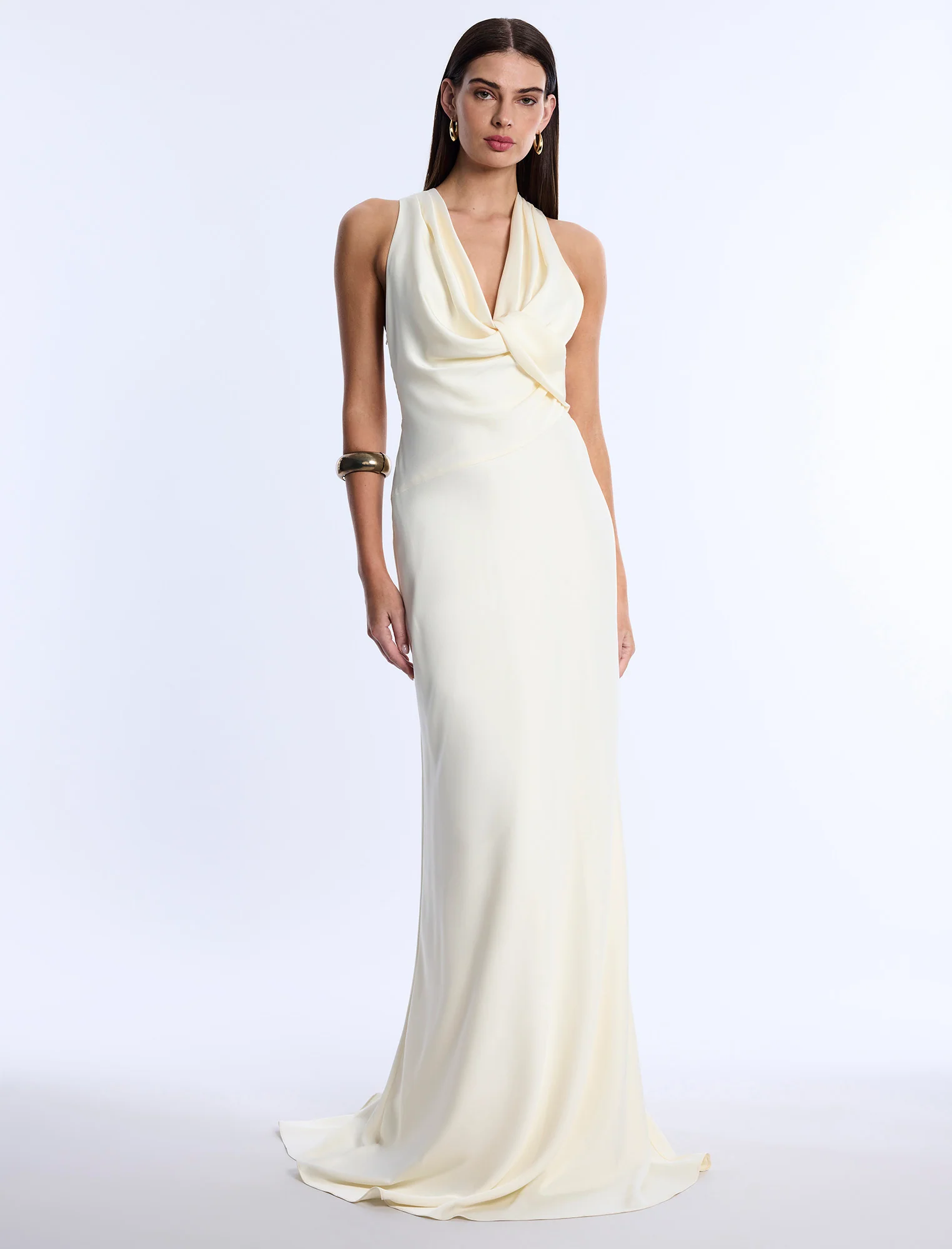 Cowl Neck Halter Gown - Builderot