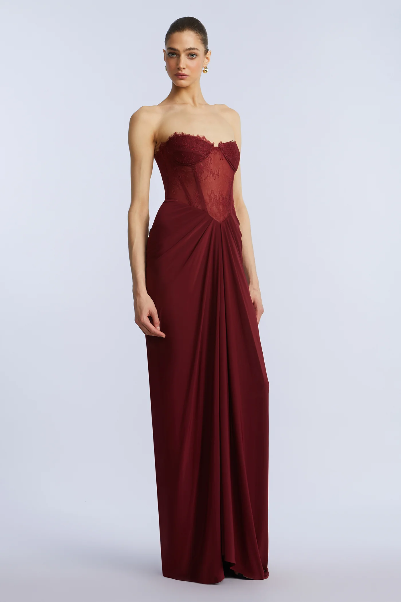 Lace & Jersey Gown - Builderot