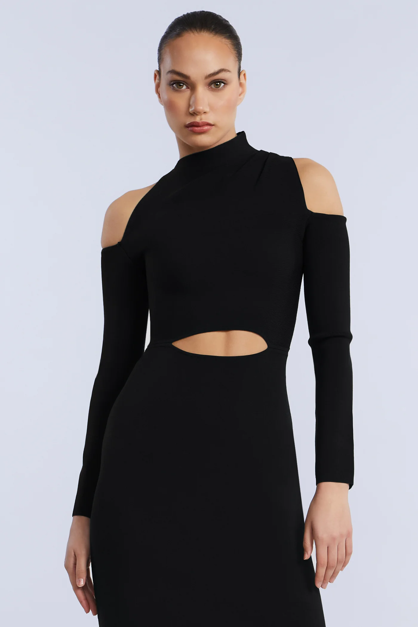 Cutout Cold Shoulder Dress - Builderot