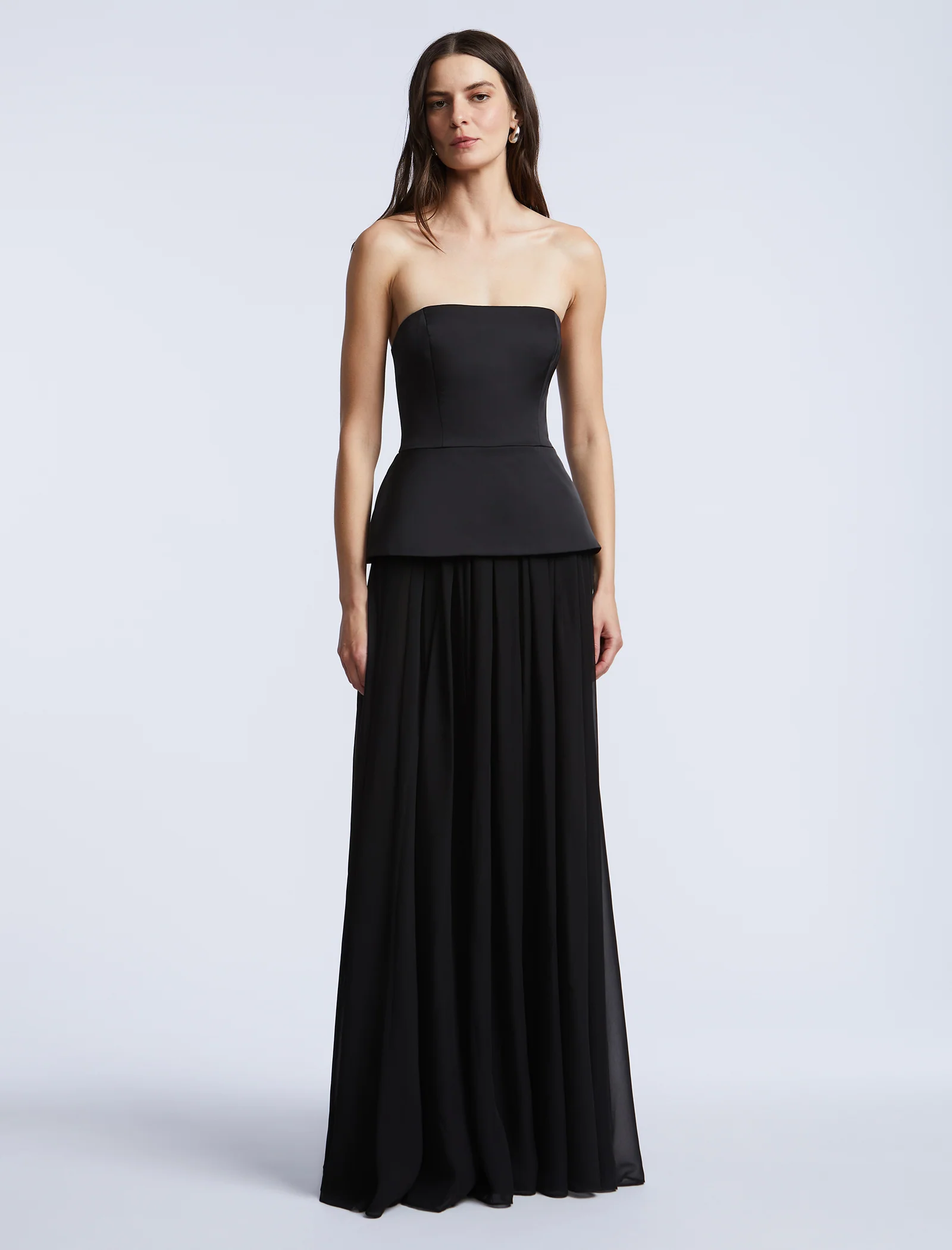 Strapless Peplum Gown - Builderot