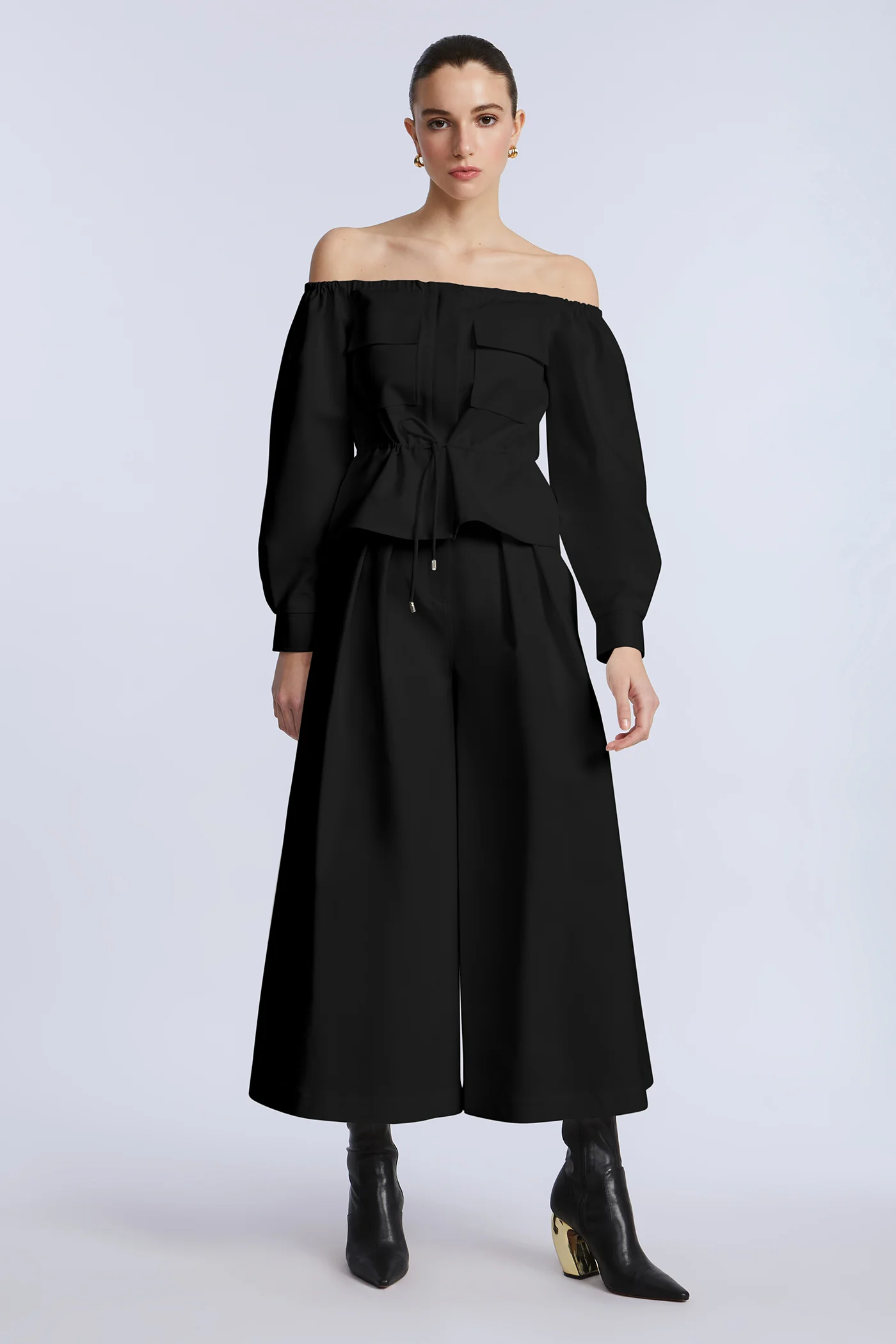 Pleated Front Crop Pant - Builderot