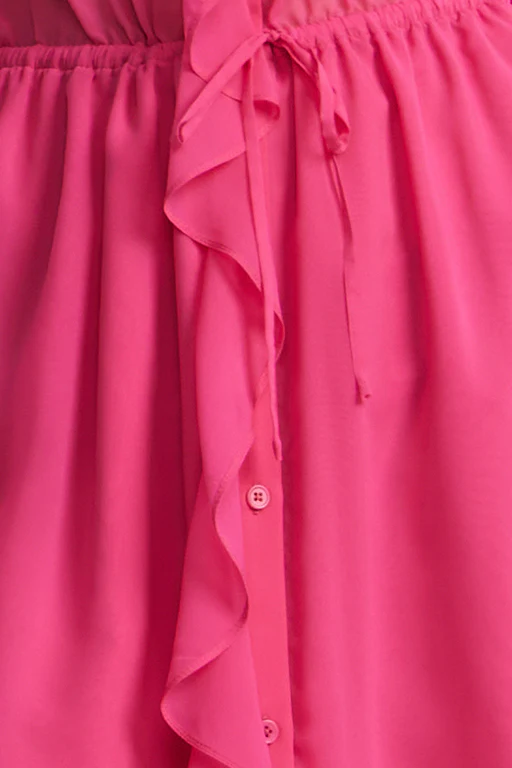 Solid Ruffle Dress - Builderot