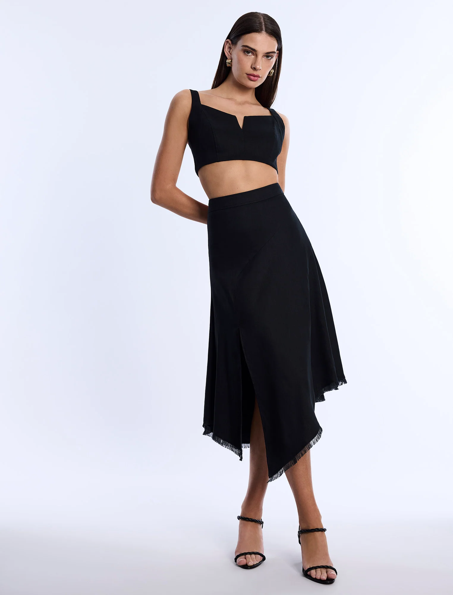 High-Slit Flared Skirt - Builderot