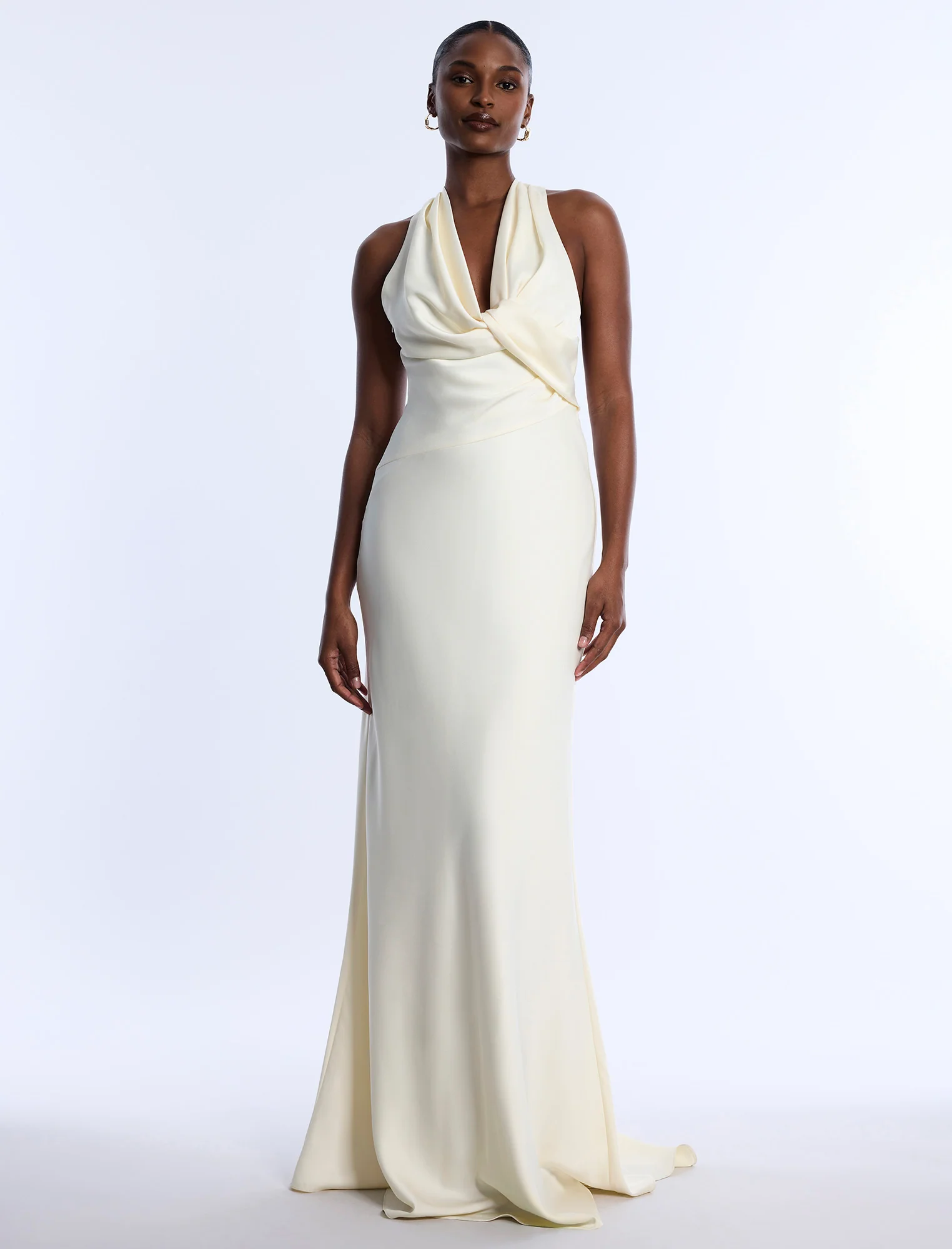 Cowl Neck Halter Gown - Builderot