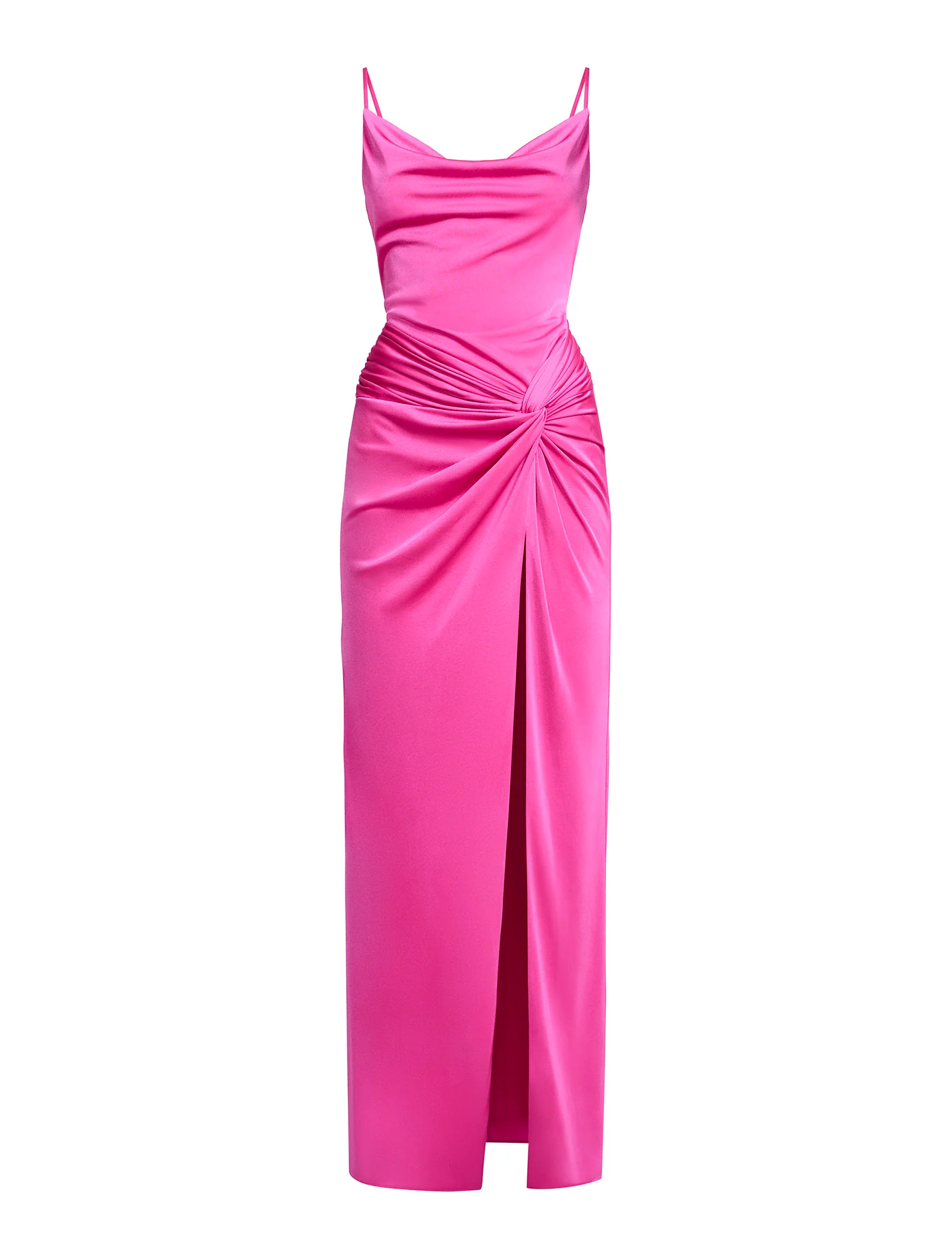 Cowl Draped Gown With Twist - Builderot