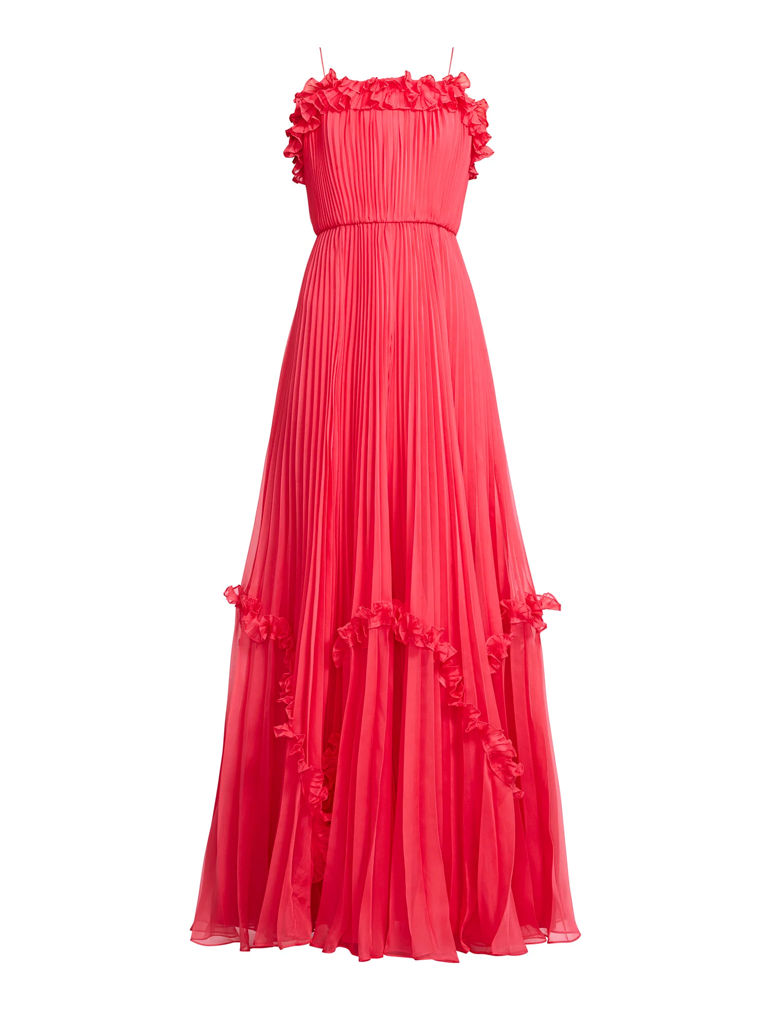 Shirring Ruffle Gown - Builderot