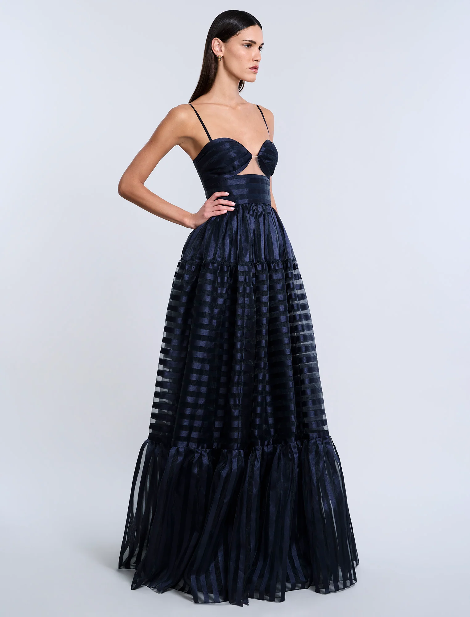 Stripe Organza Gown - Builderot