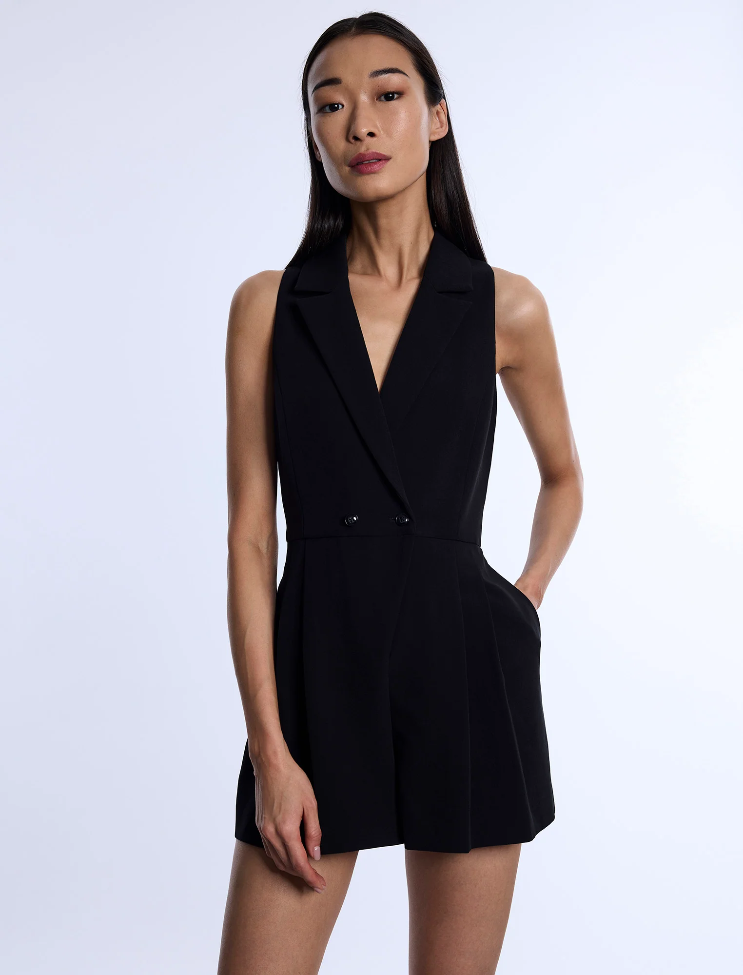 Tailored Sleeveless Romper - Builderot