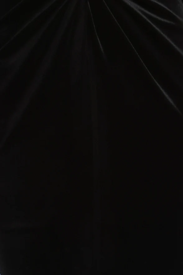 Long Sleeve Halter Velvet Gown - Builderot