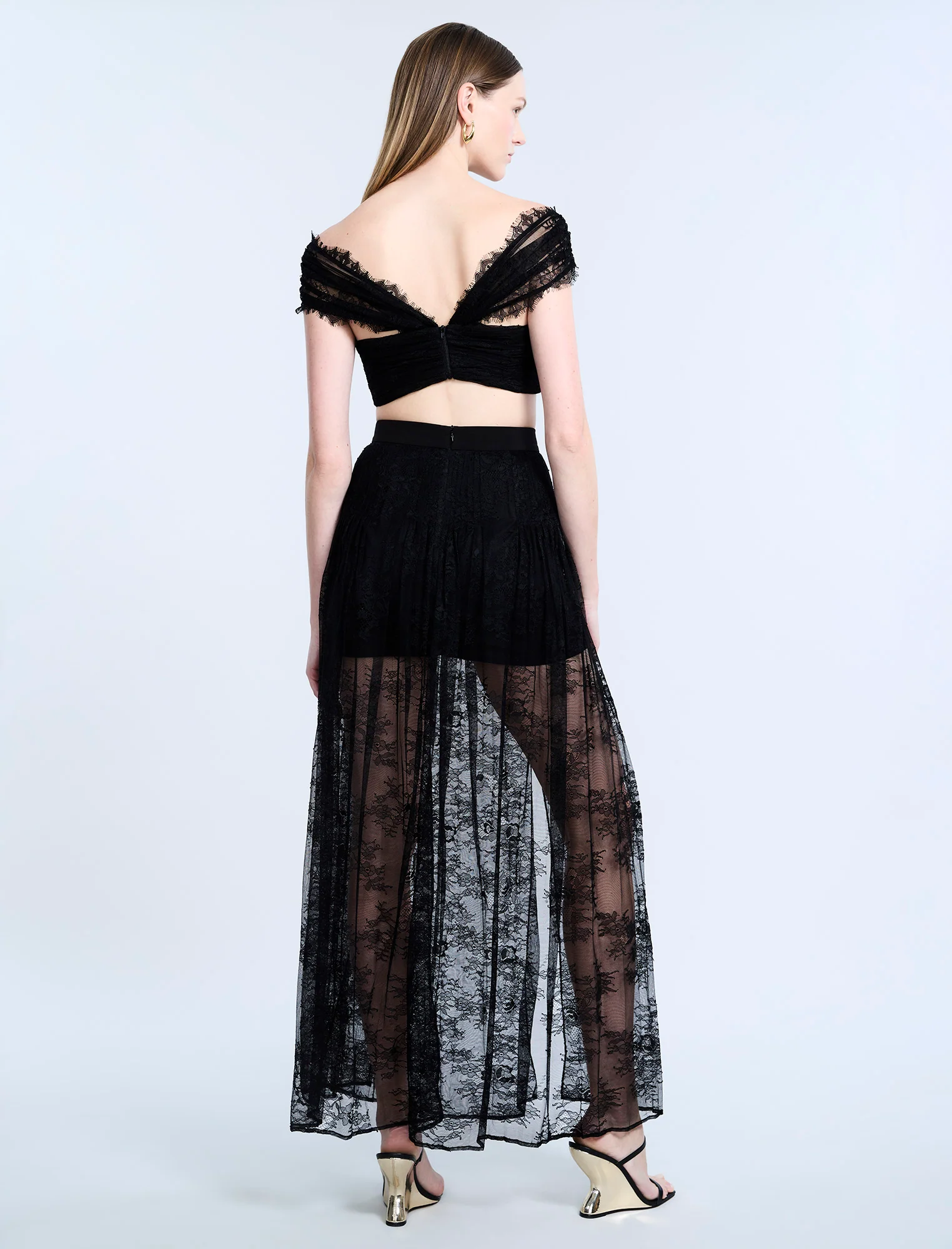 Pleated Lace Skirt - Builderot