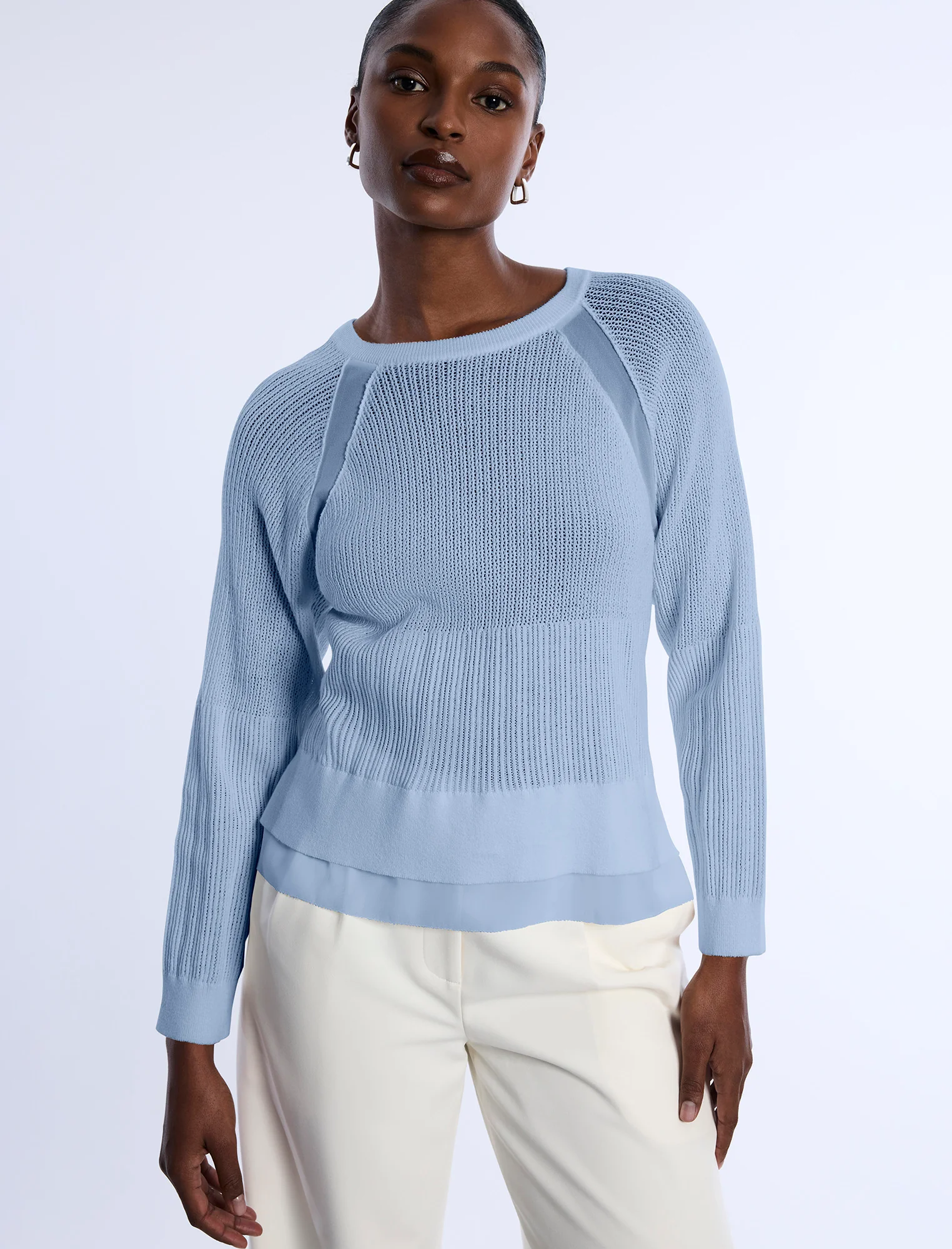 Pointelle Knit Sweater - Builderot