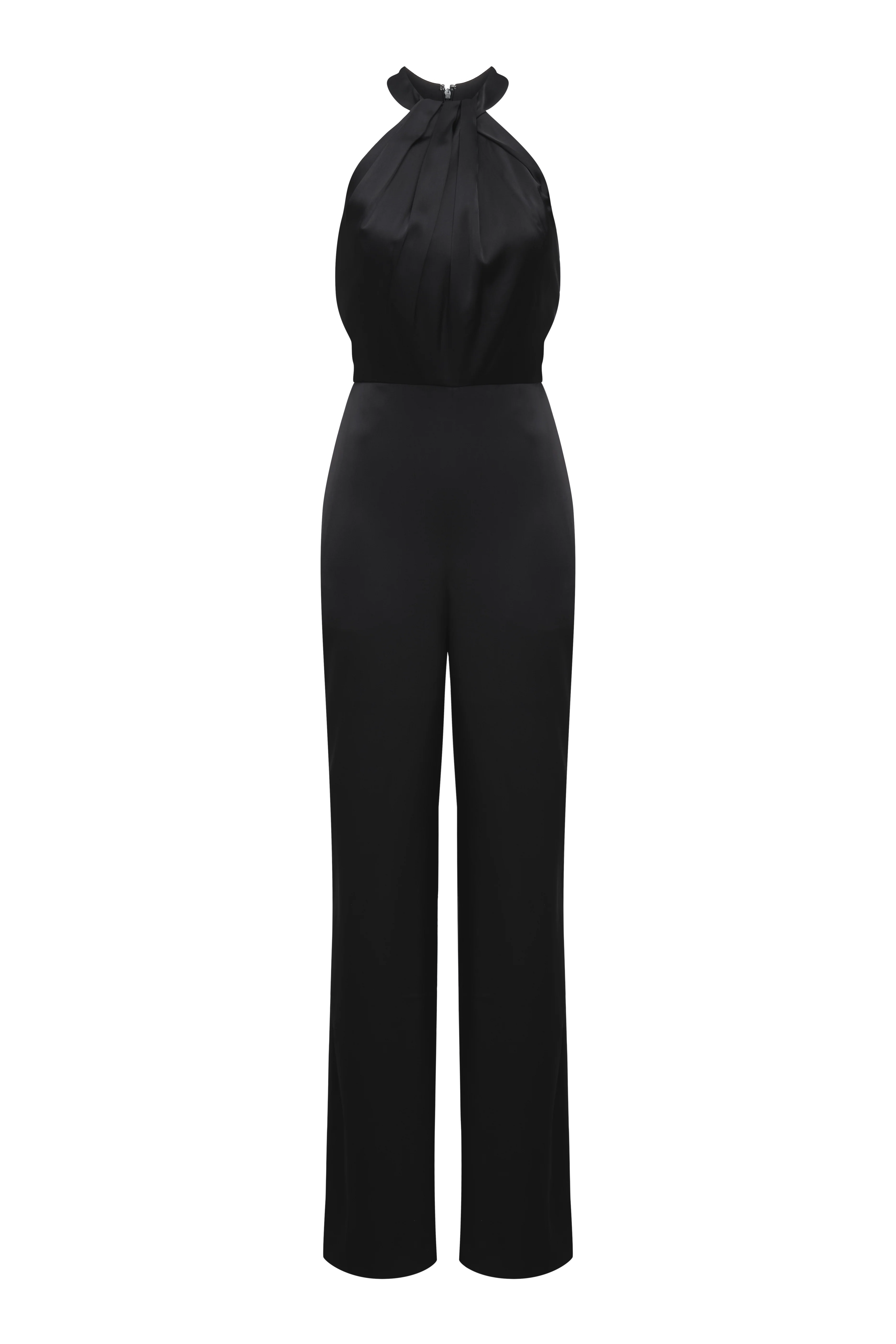 Pleated Halter Jumpsuit - Builderot