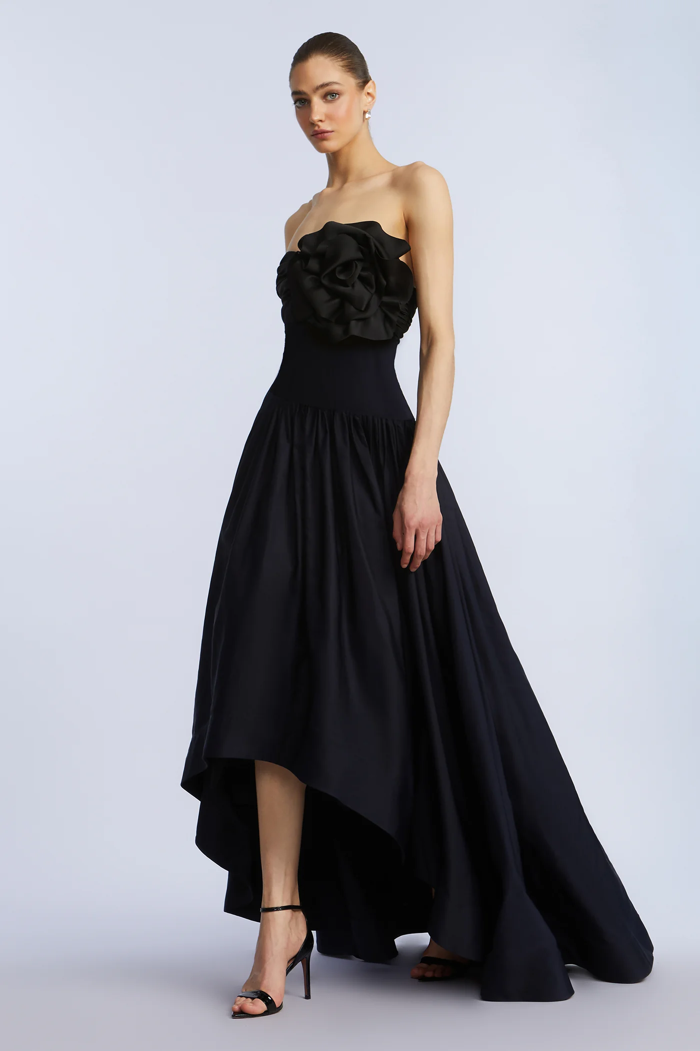 High Low Gown With Flower - Builderot