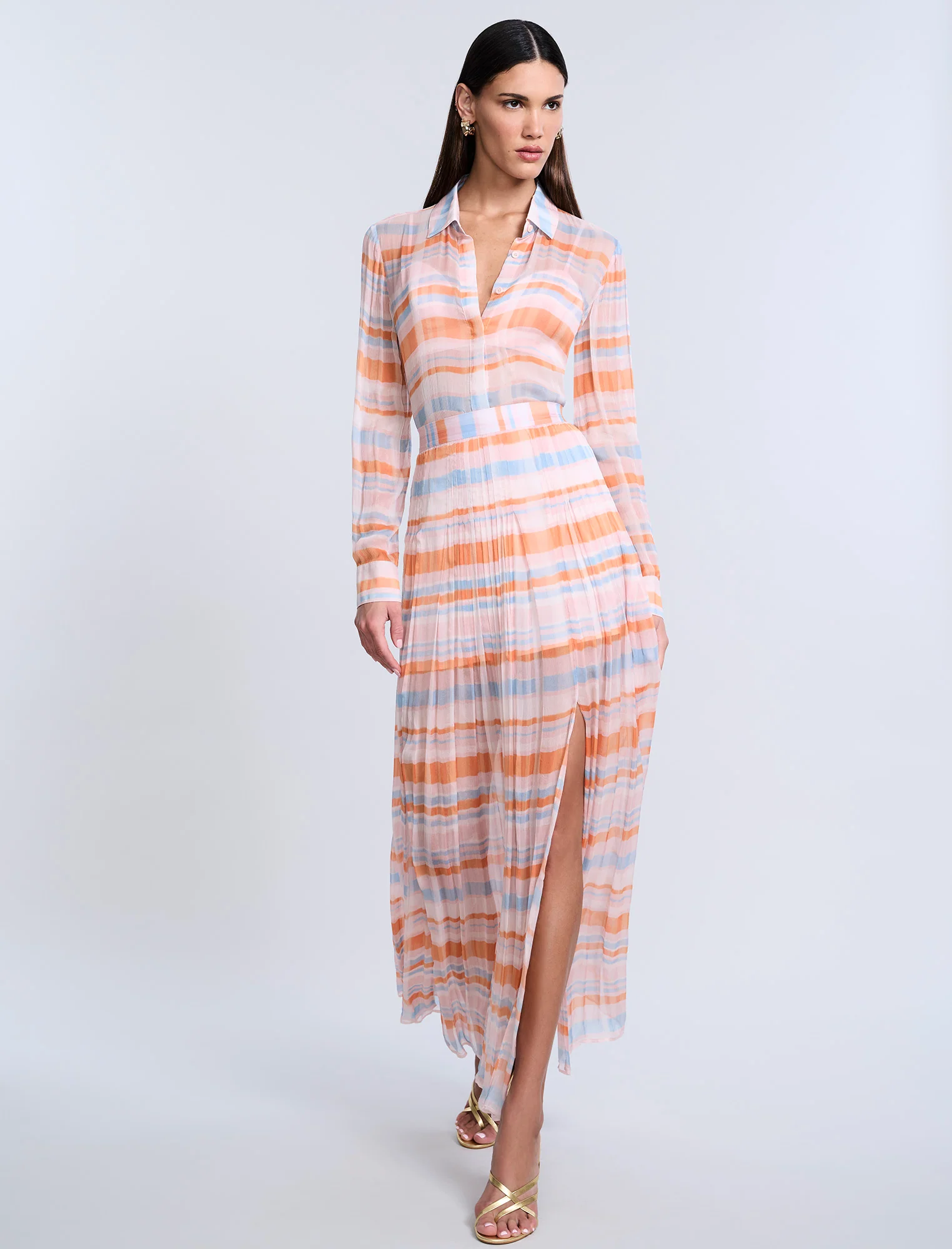 Chiffon Plaid Blouse - Builderot