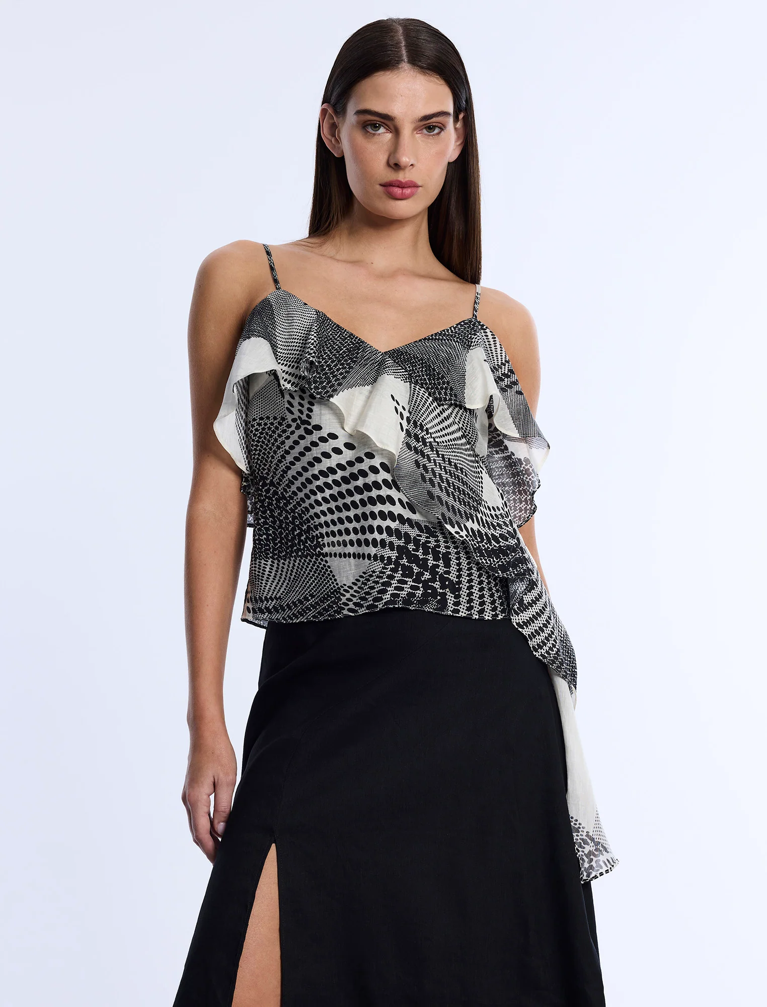 Printed Flounce Cami - Builderot