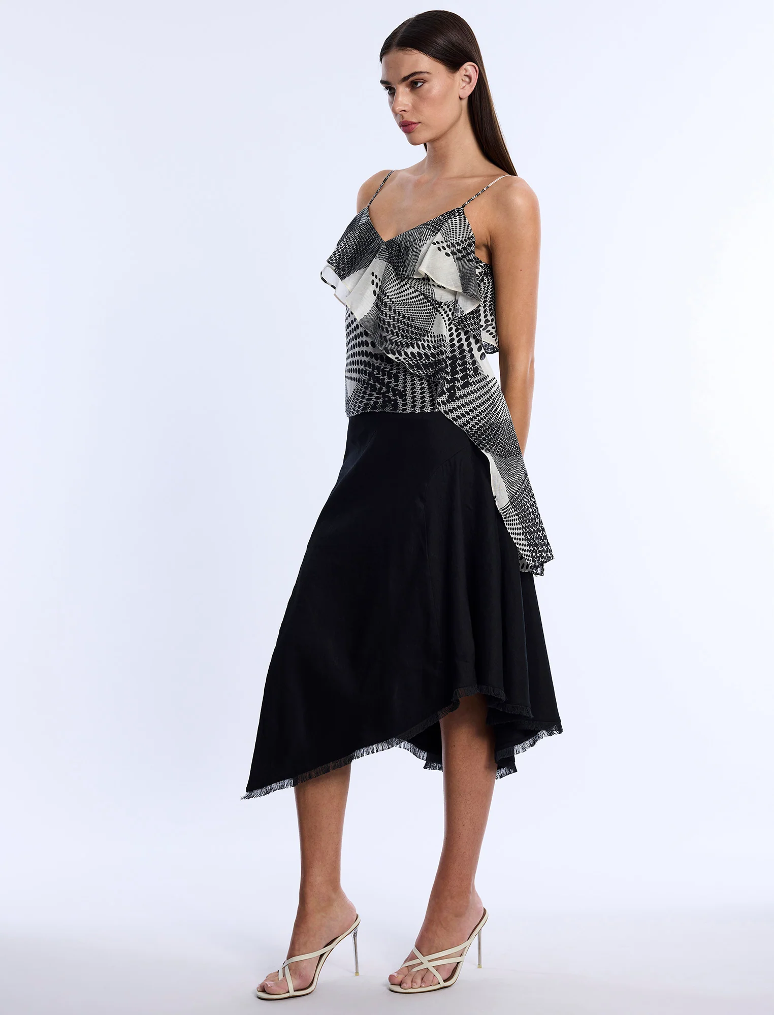 Printed Flounce Cami - Builderot