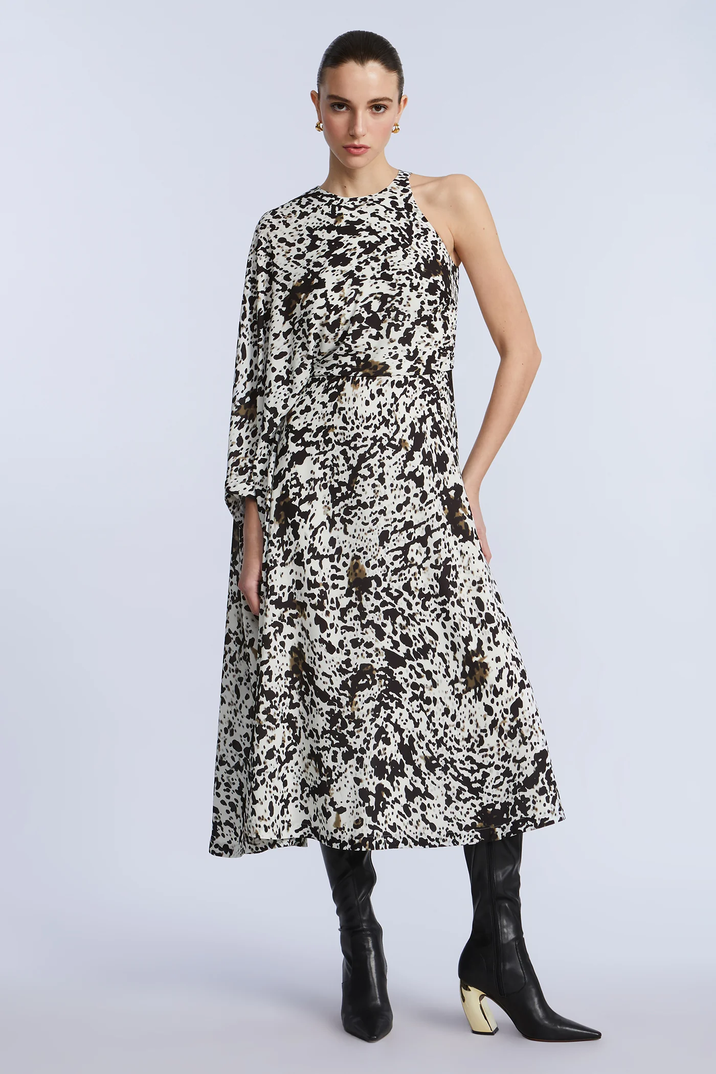 One Sleeve Midi Dress - Builderot