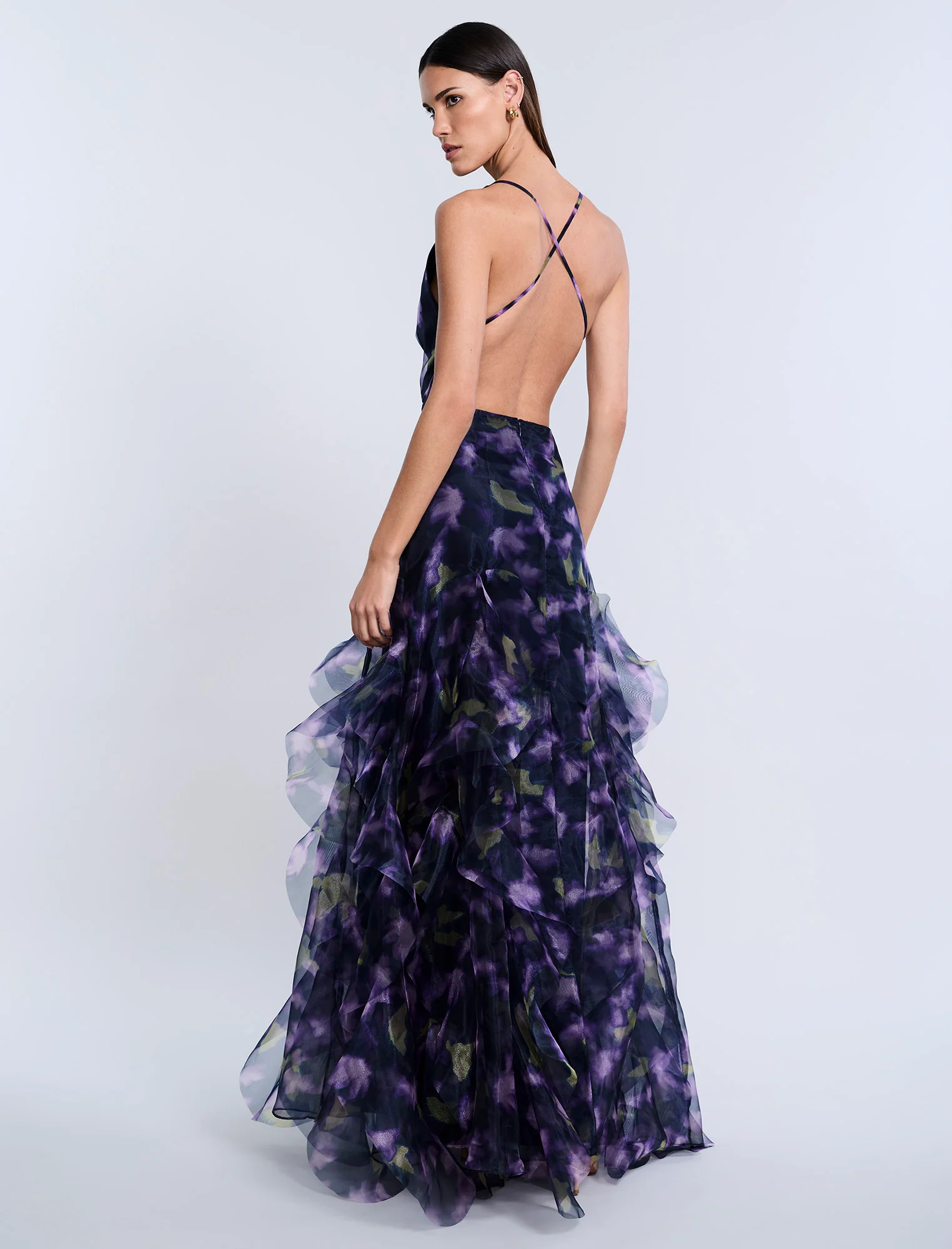 Printed Organza Gown - Builderot