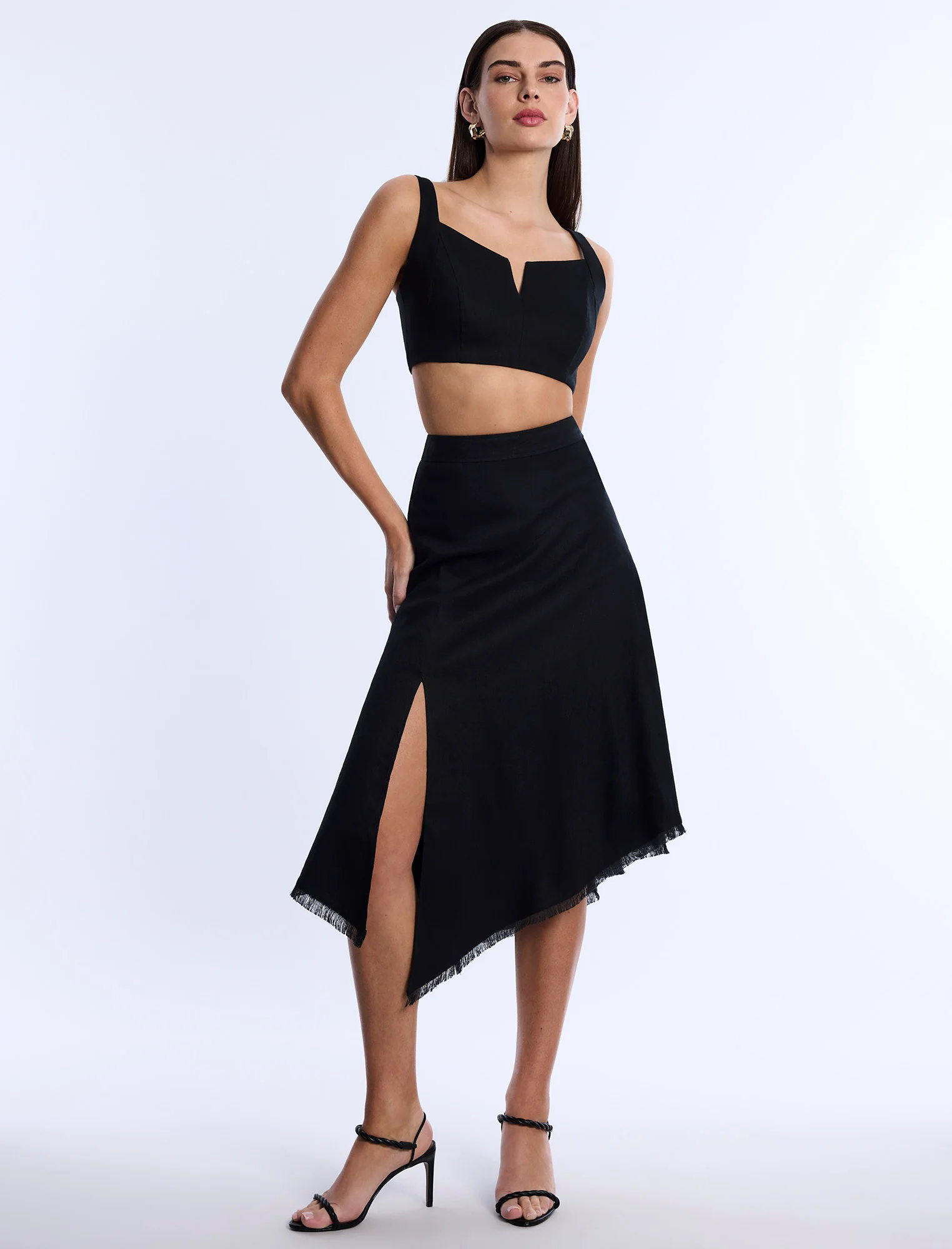 High-Slit Flared Skirt - Builderot
