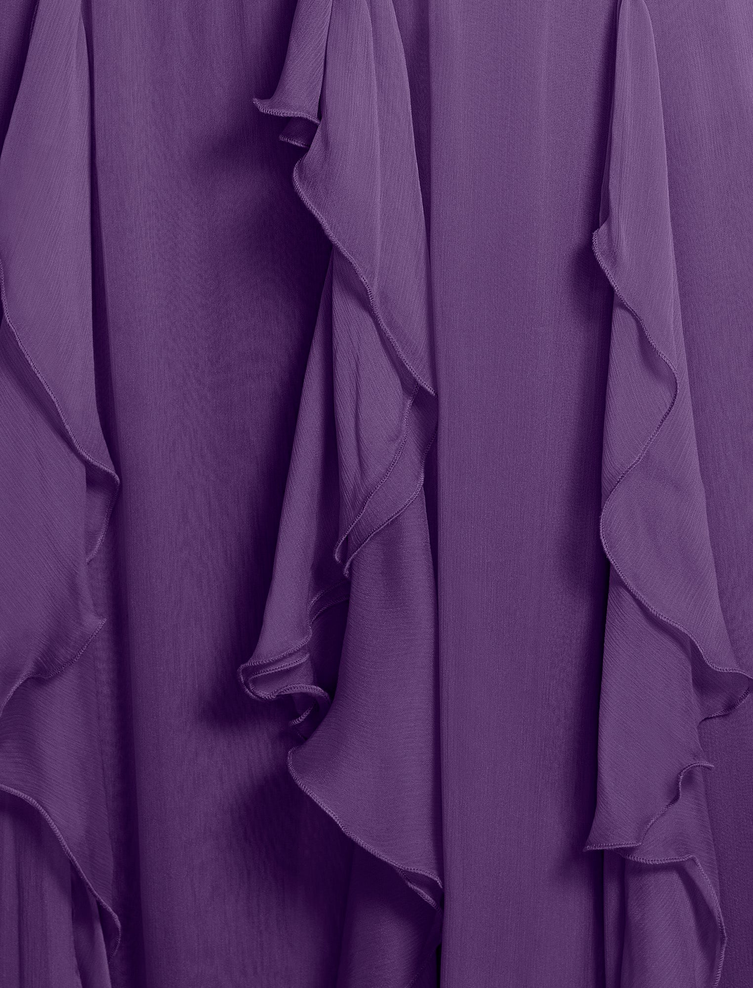 Ruffle Halter Chiffon Gown - Builderot