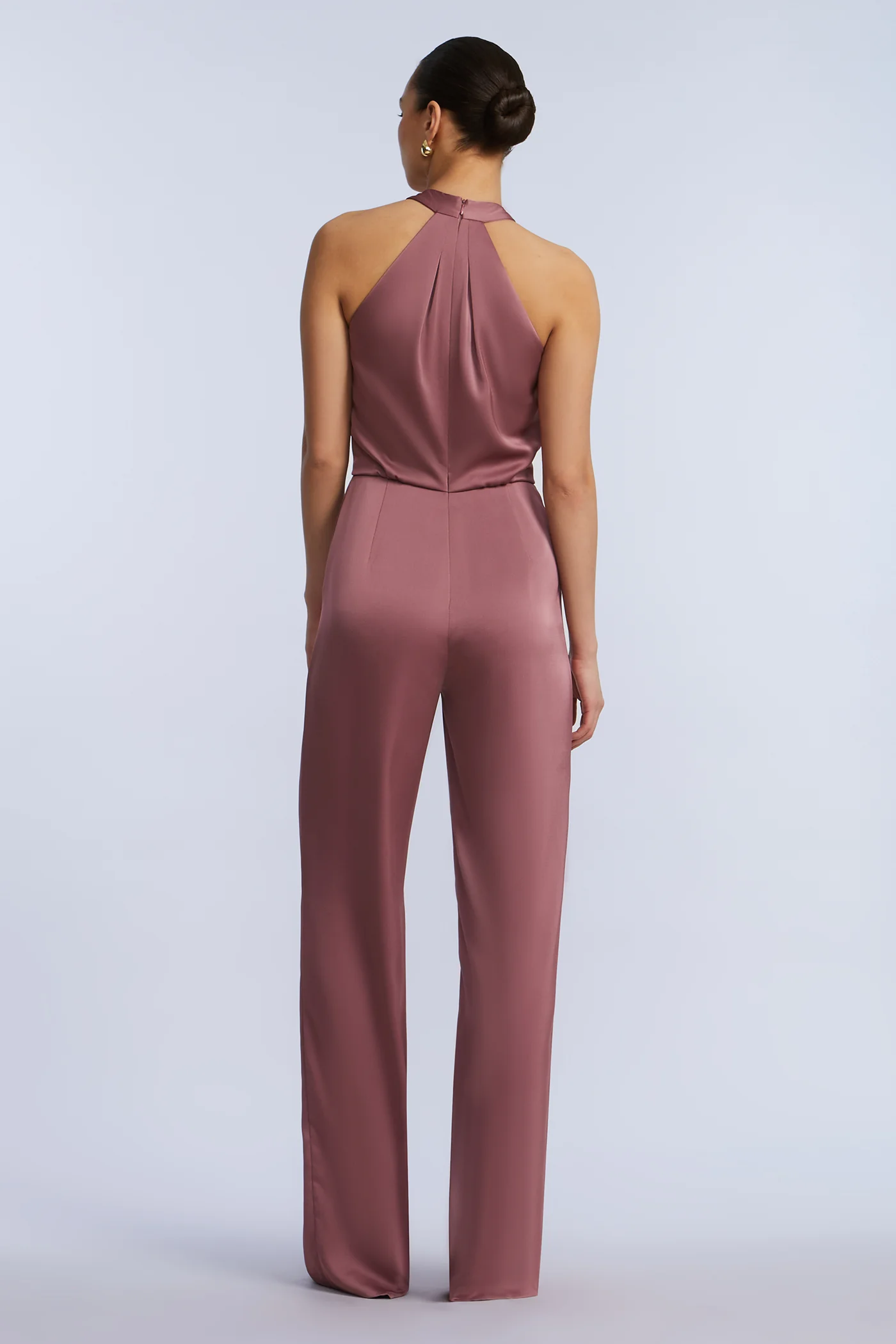 Pleated Halter Jumpsuit - Builderot