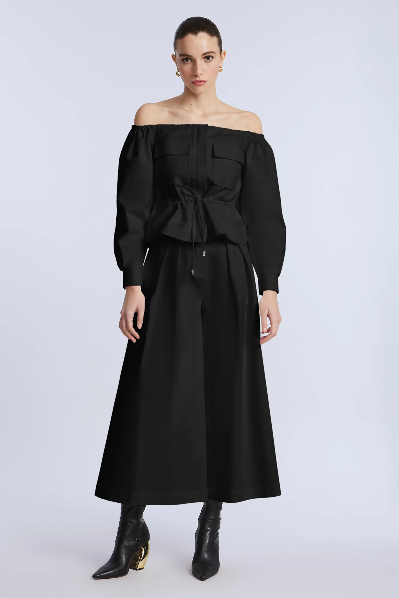 Pleated Front Crop Pant - Builderot