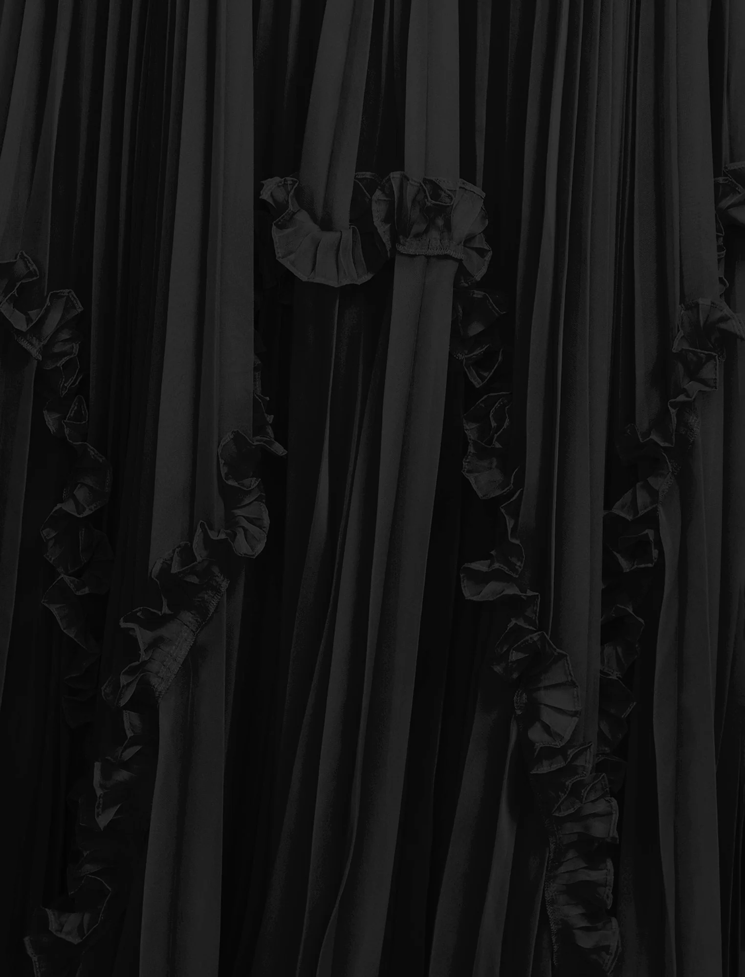 Shirring Ruffle Gown - Builderot