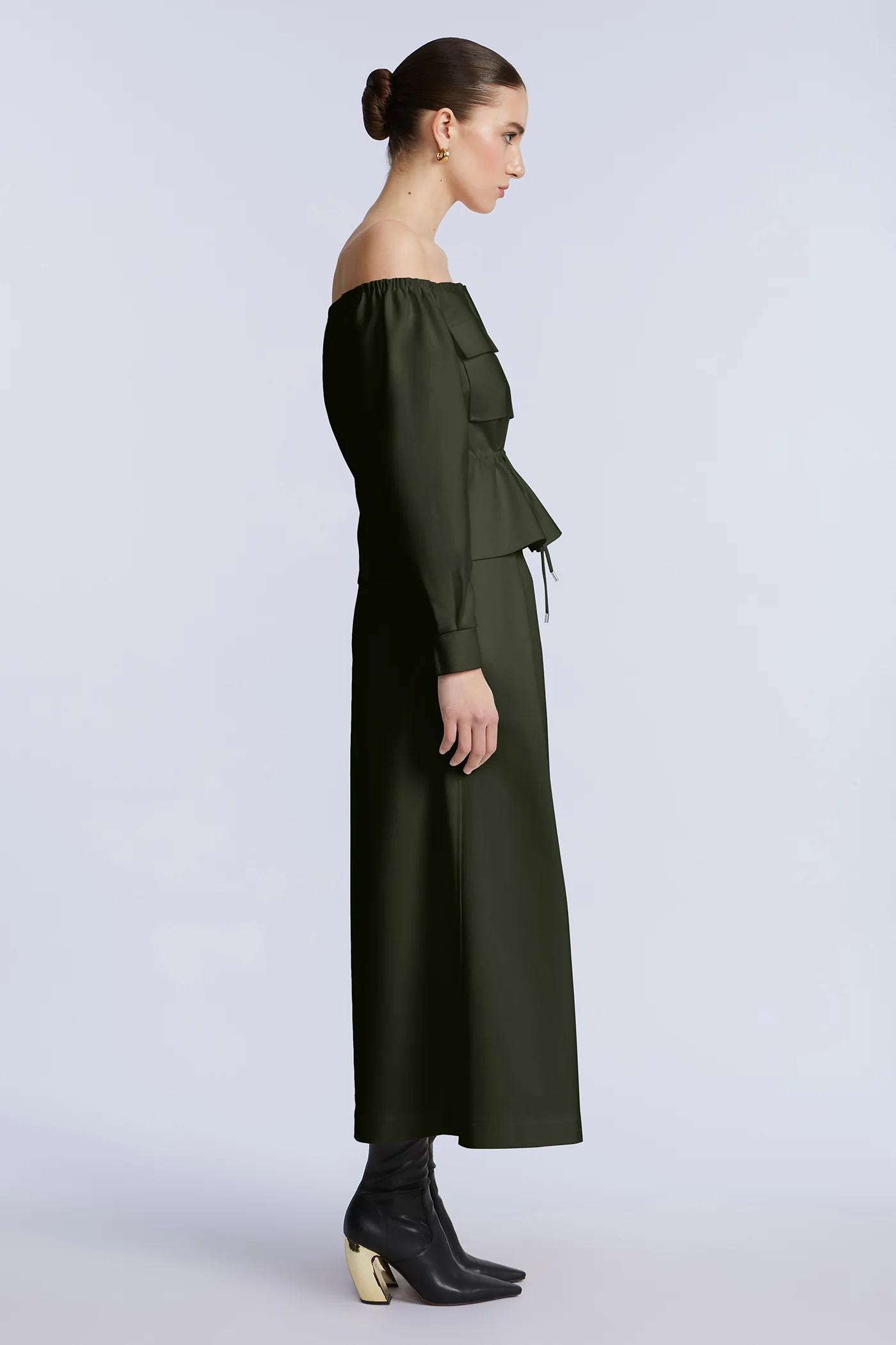 Off Shoulder Drawstring Top - Builderot