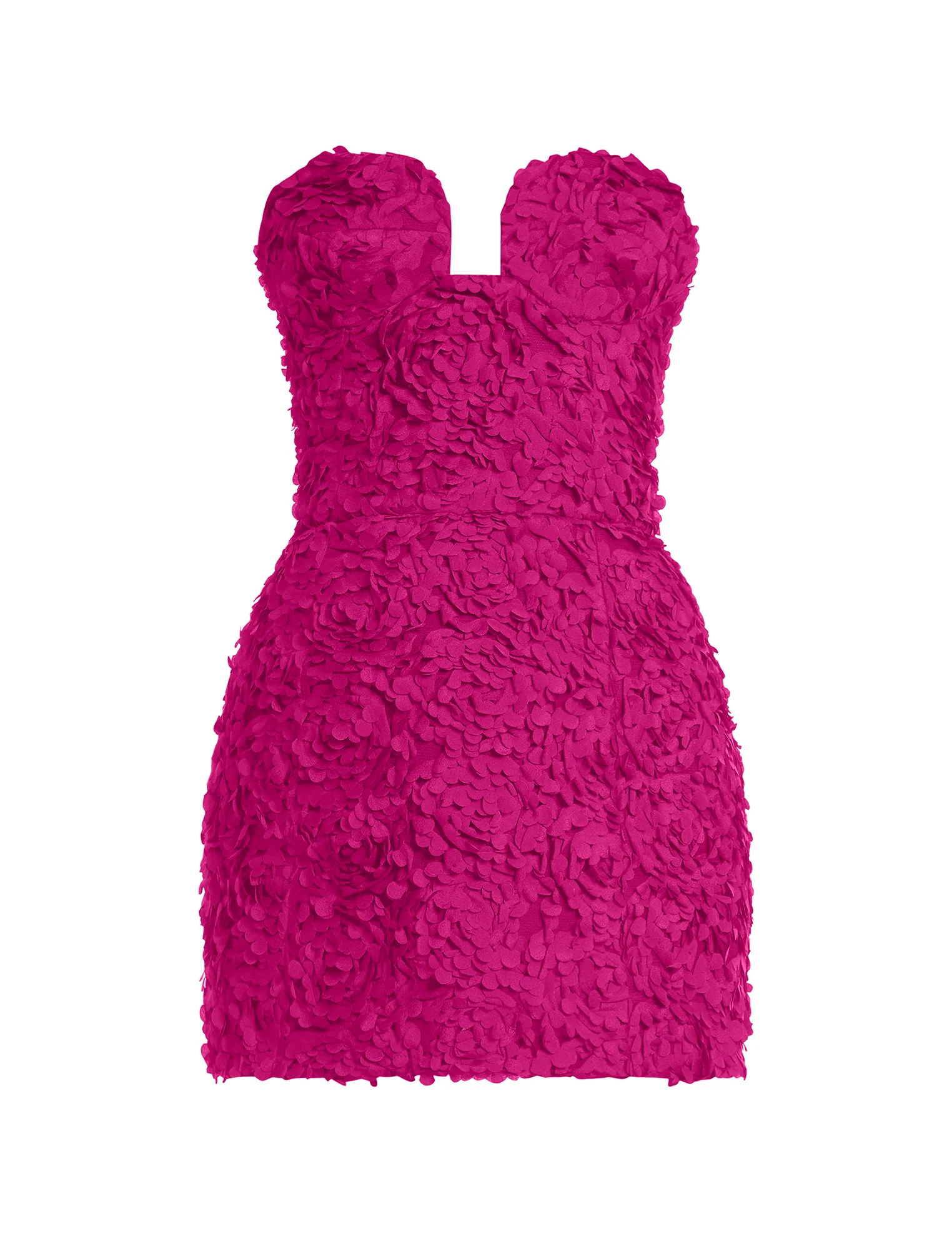 Strapless 3D Floral Dress - Builderot