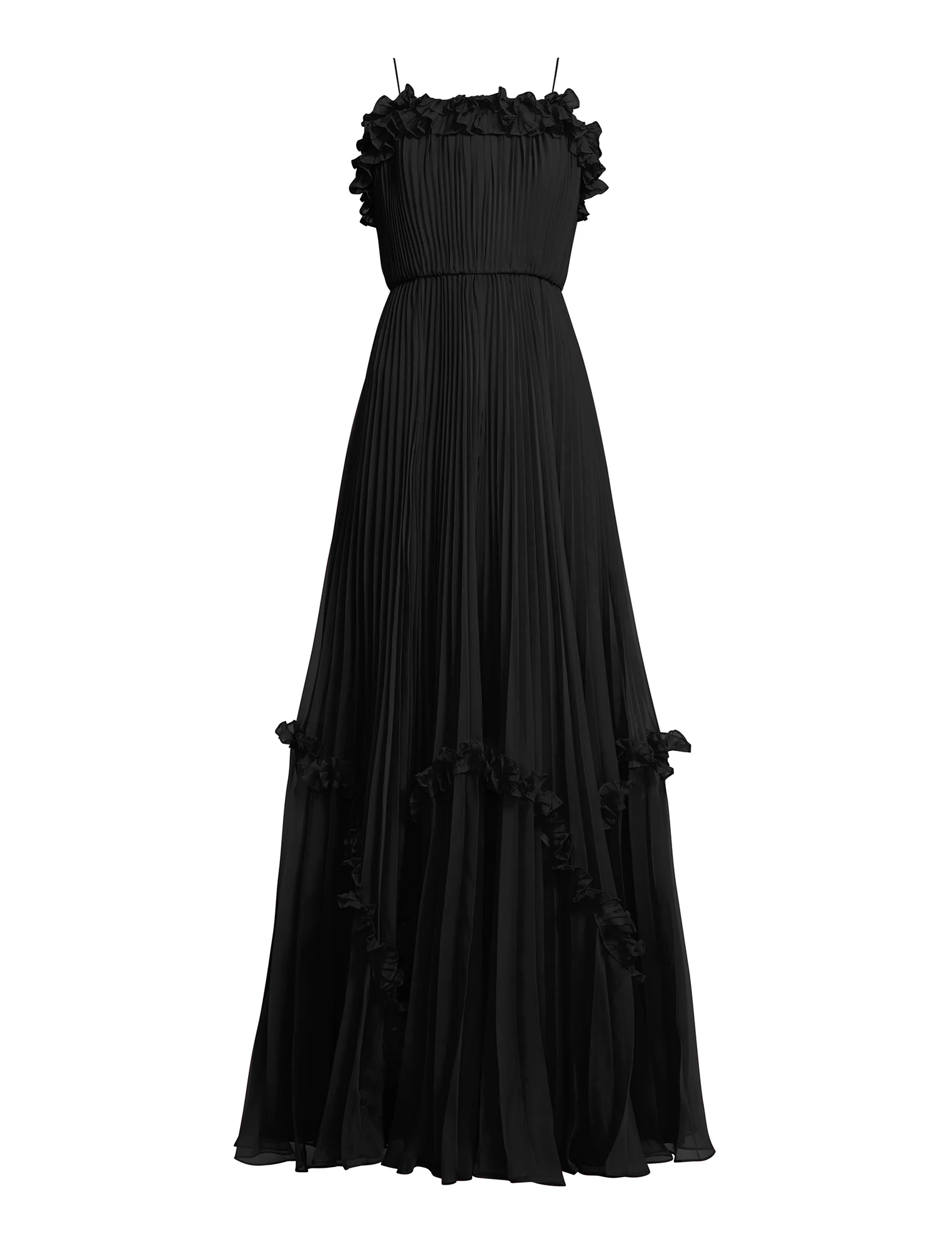 Shirring Ruffle Gown - Builderot