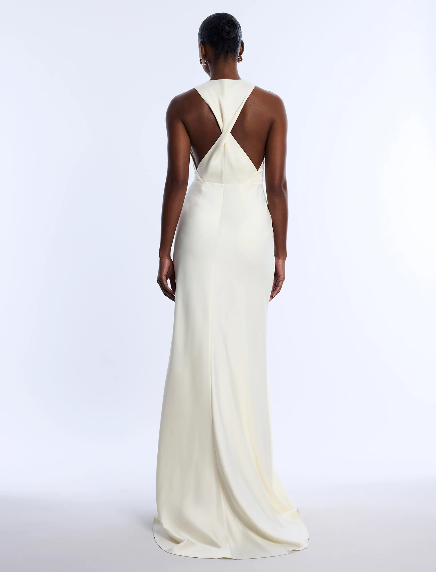Cowl Neck Halter Gown - Builderot