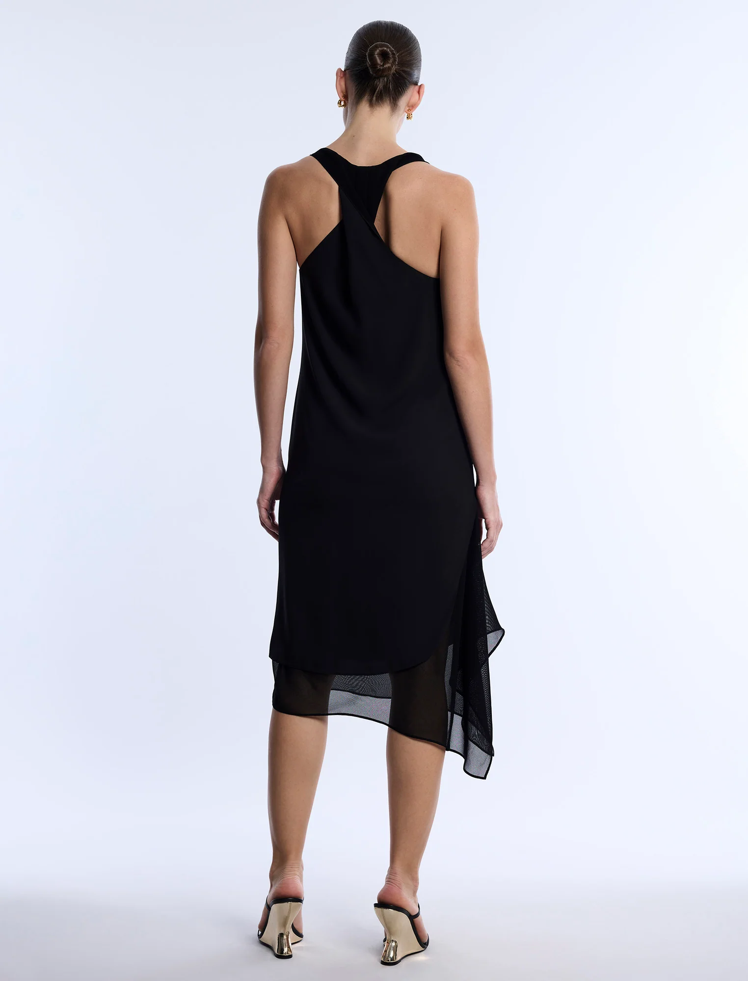 Twist And Drape Combo Dress - Builderot