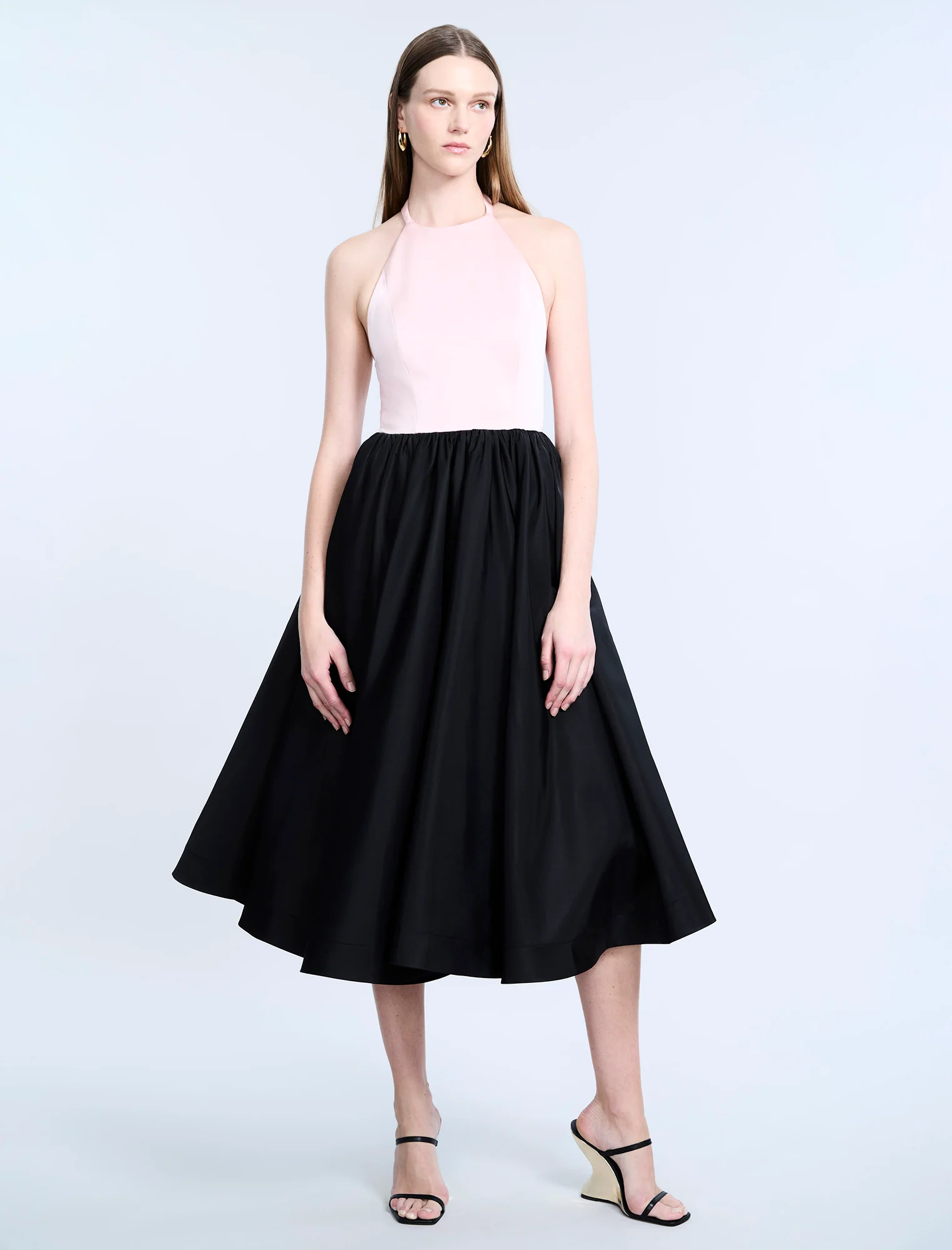 Halter Tea Length Dress - Builderot