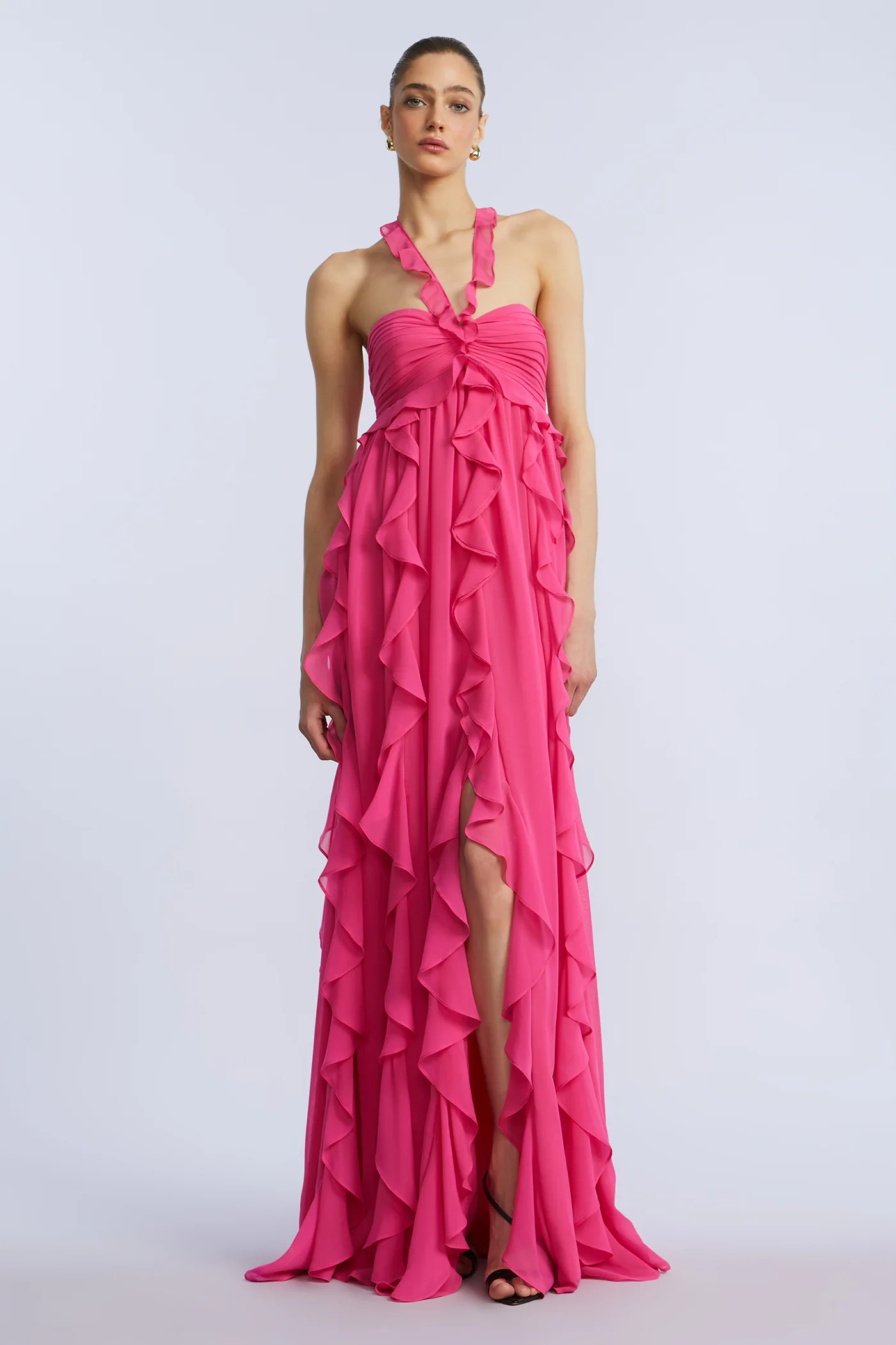 Ruffle Chiffon Gown - Builderot