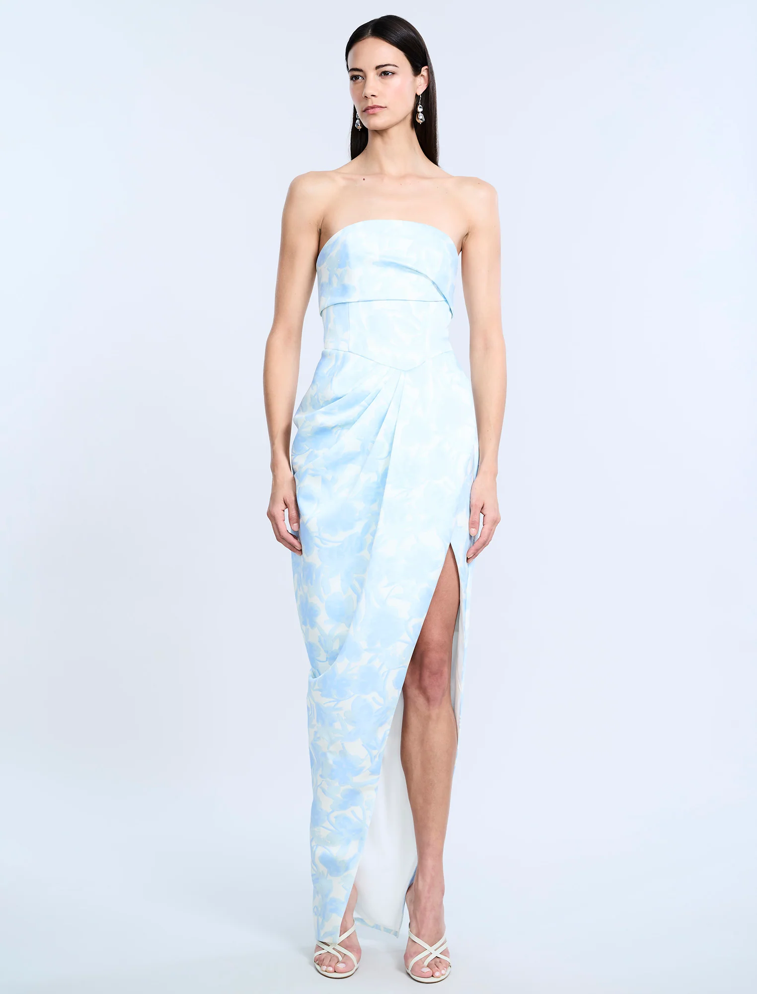 Pleat Bodice Wrap Skirt Gown - Builderot