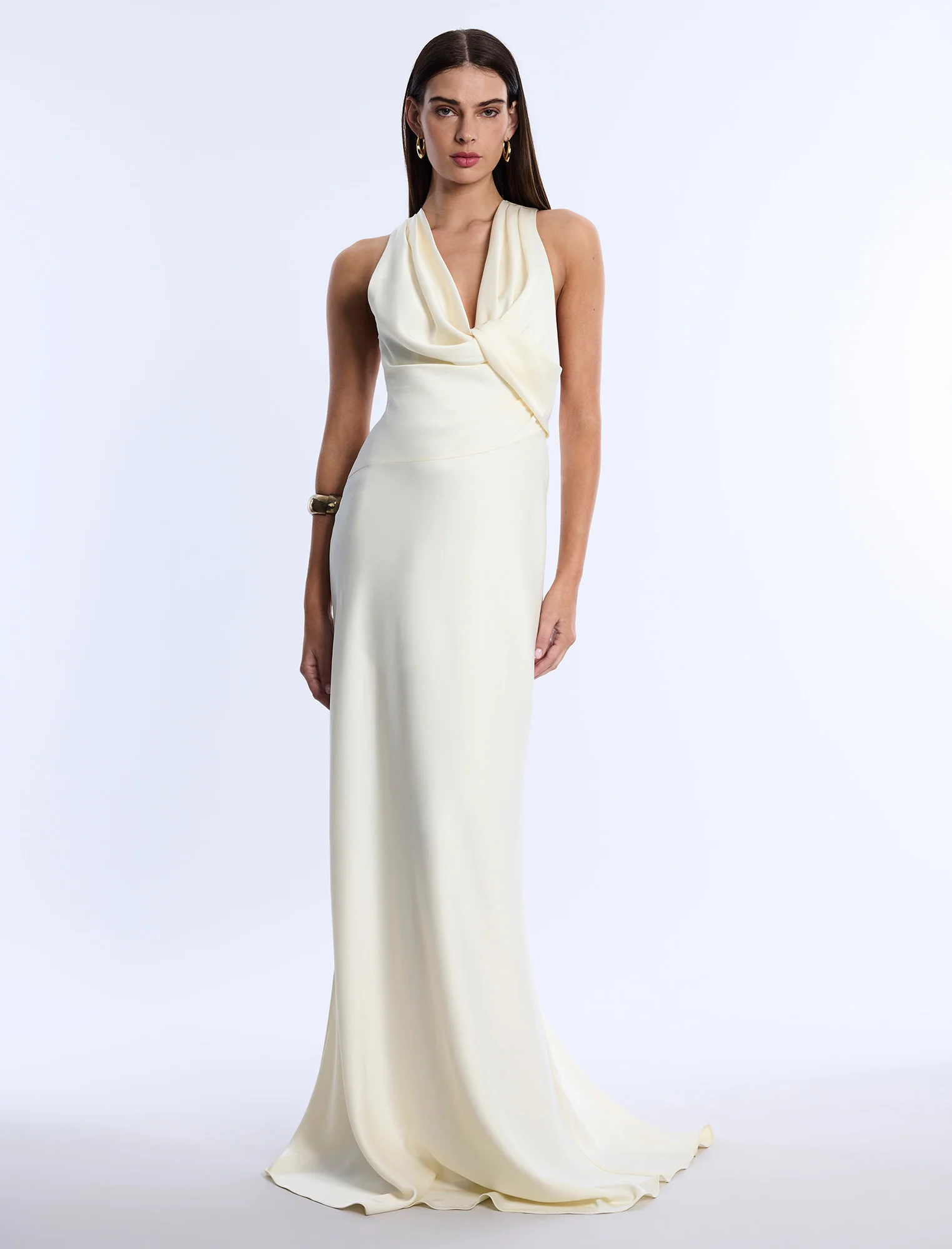 Cowl Neck Halter Gown - Builderot