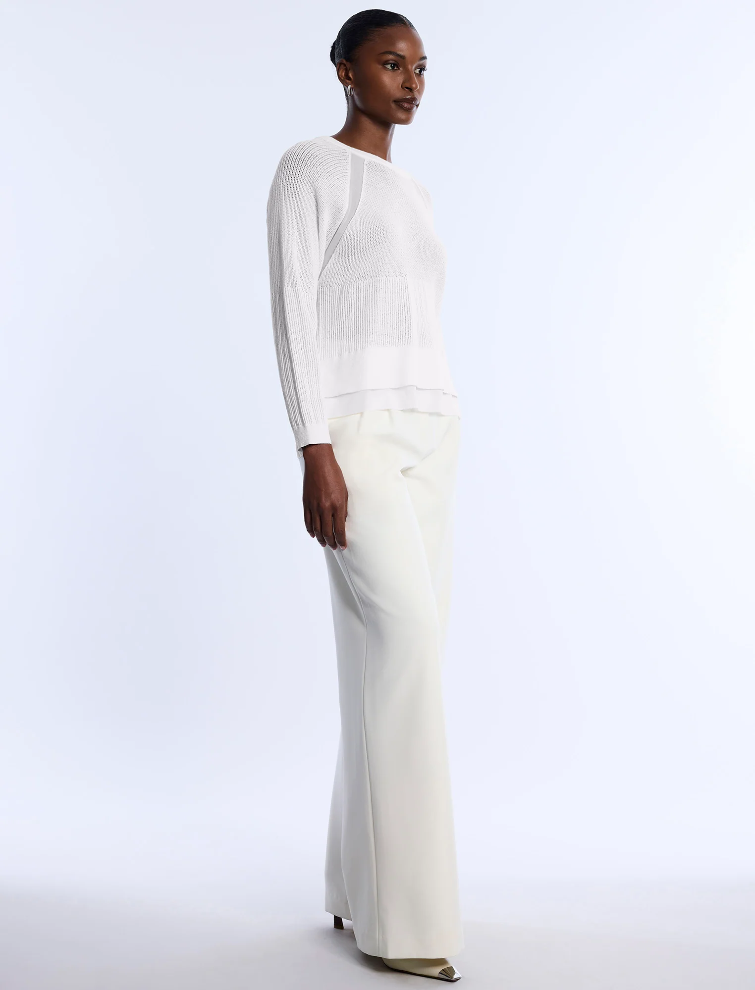 Pointelle Knit Sweater - Builderot