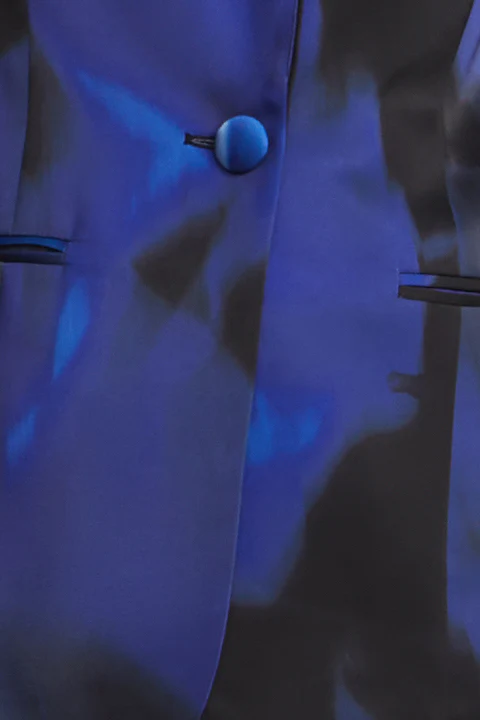 Rose Printed Blazer - Builderot