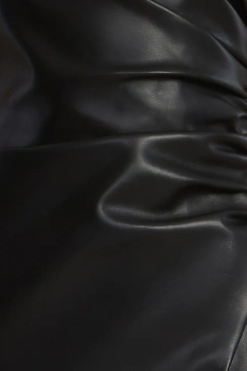 Leather Dress With Slit - Builderot